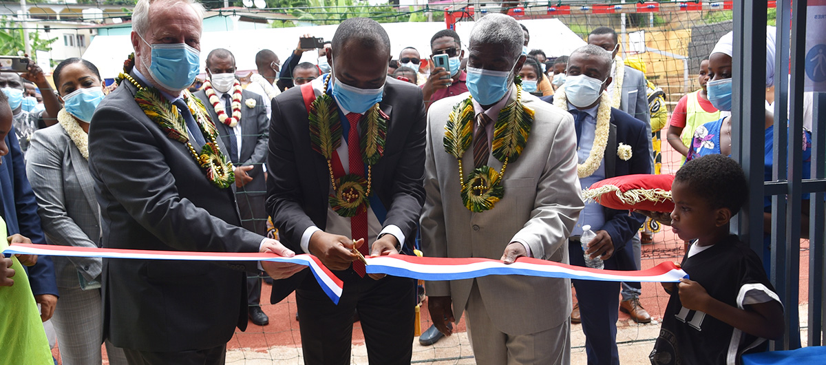 Inauguration des vestiaires de Sada